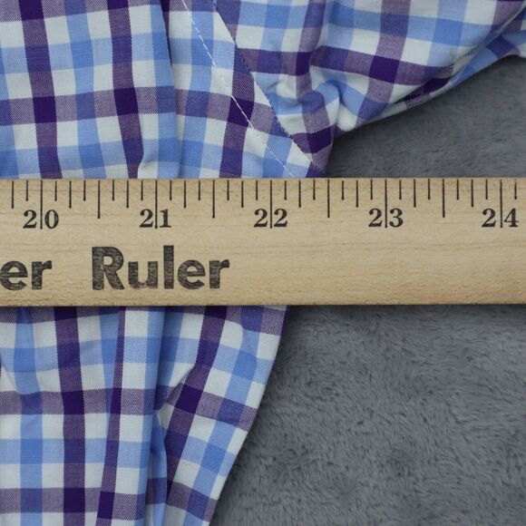 J Crew Shirt Mens L 16 16.5 Purple Plaid Thompson Long Sleeve Button Up Dress - Picture 5 of 16